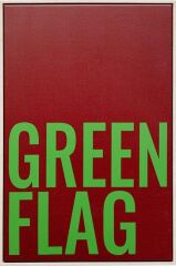 Framed Picture Green Flag 40x60cm