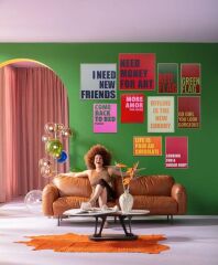 Framed Picture Green Flag 40x60cm