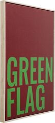 Framed Picture Green Flag 40x60cm