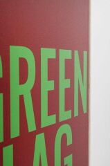 Framed Picture Green Flag 40x60cm