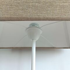 Cara Eskitme Beyaz Metal Abajur