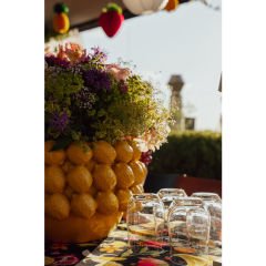 Limon Detaylı Saksı 22 cm
