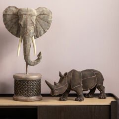 Rhino Rivets Pearls Dekoratif Figür