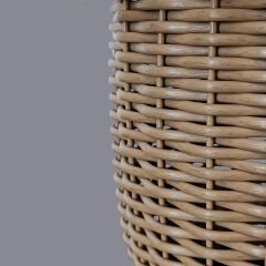 Cerna Kahverengi Rattan Abajur