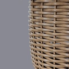 Cerna Kahverengi Rattan Abajur