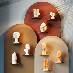 Sleeping Head Dekoratif Obje