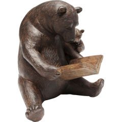 Reading Bears Poliresin Dekoratif Figür