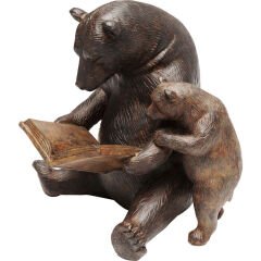 Reading Bears Poliresin Dekoratif Figür