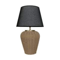 Yelen Açık Kahve Rattan Abajur