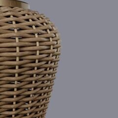 Yelen Açık Kahve Rattan Abajur