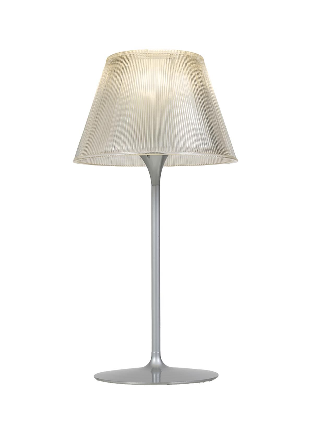 Cam Başlıklı Metal Abajur Şeffaf