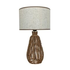 Pelit Koyu Kahve Rattan Abajur