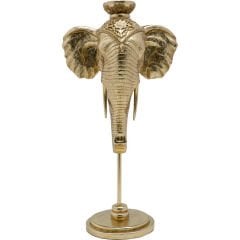 Holder Fil Kafası Gold Polyester Mumluk