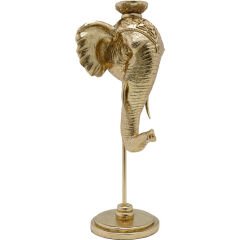 Holder Fil Kafası Gold Polyester Mumluk