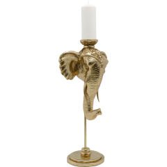 Holder Fil Kafası Gold Polyester Mumluk