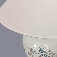 Nedal Desen Baskılı Minimal Beyaz Abajur