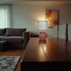 Zelen Minimal Pembe Abajur