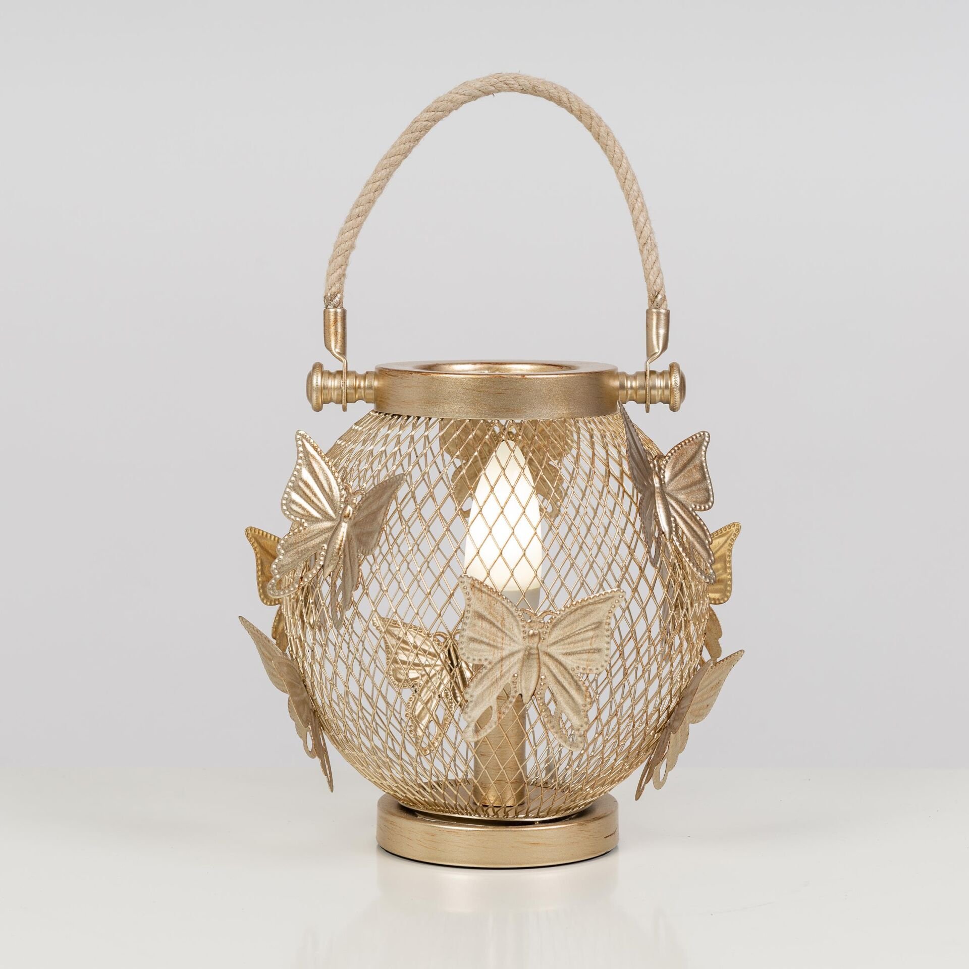 Butterfly Kafes Metal Masa Lambası