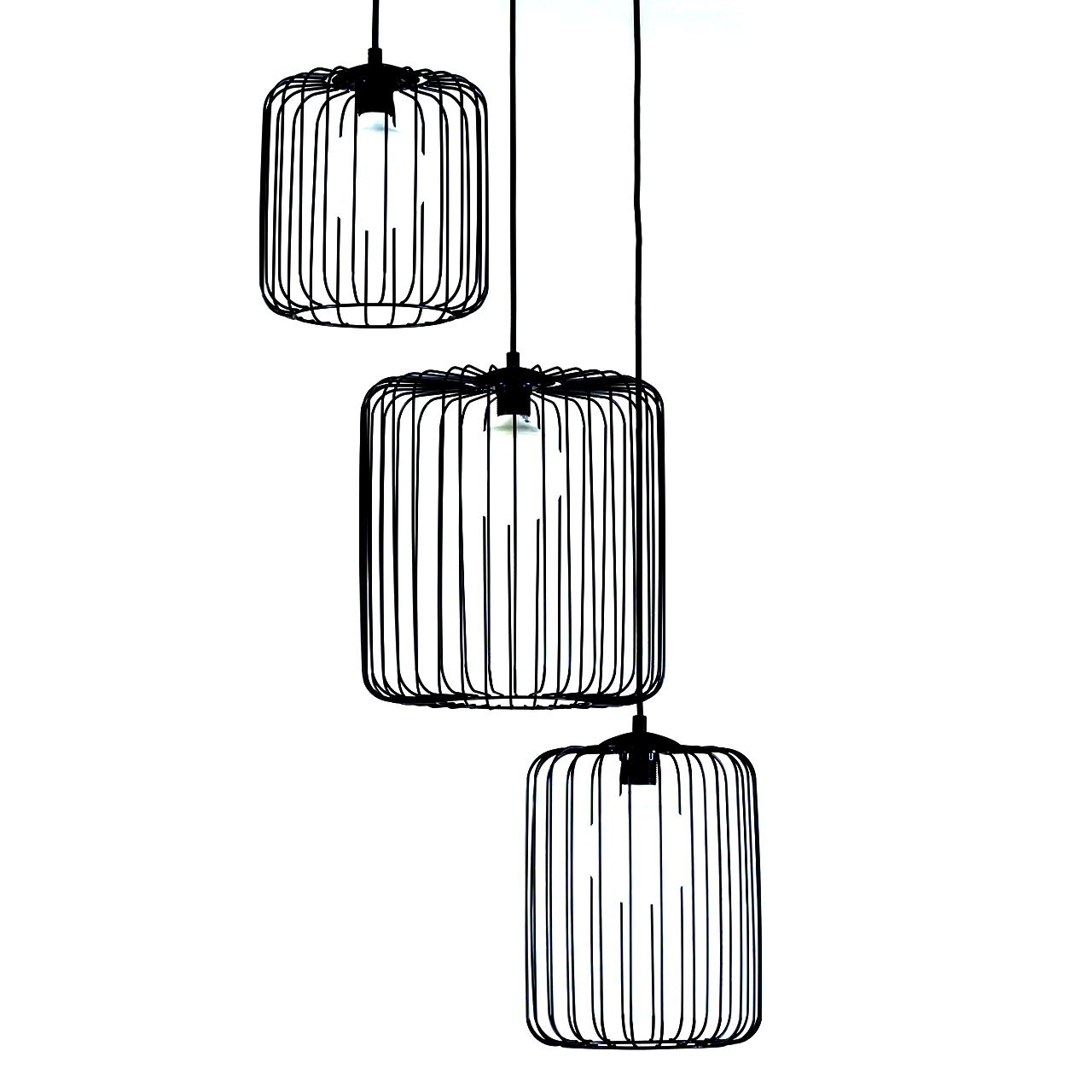 Bahar Modern Minimal Üçlü Tel Kafes Sarkıt