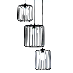 Bahar Modern Minimal Üçlü Tel Kafes Sarkıt
