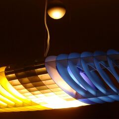 Titania Sarı Lacivert Metal Sarkıt