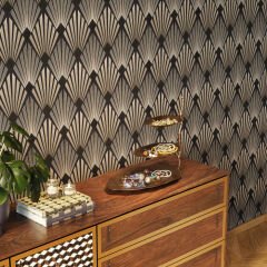 Etagere Leaf Altın Renk Dekoratif Dresuar