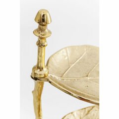 Etagere Leaf Altın Renk Dekoratif Dresuar