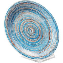 Swirl Blue Dekoratif Seramik Tabak 19 cm