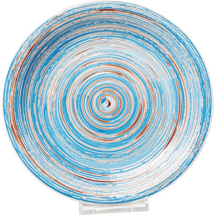Swirl Blue Seramik Dekoratif Tabak 27 cm