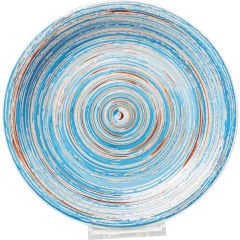Swirl Blue Seramik Dekoratif Tabak 27 cm