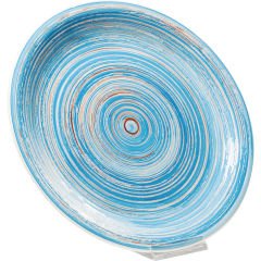 Swirl Blue Seramik Dekoratif Tabak 27 cm