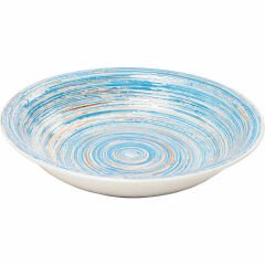 Deep Swirl Blue Dekoratif Tabak 21 cm