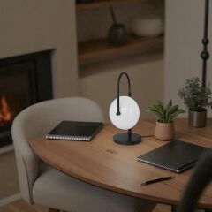 Meltan Koyu Gri Masa Lambası