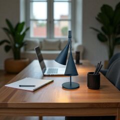 Olera 2 Başlıklı Lacivert Masa Lambası