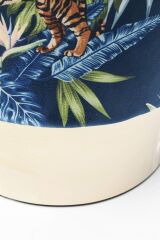 Cherry Jungle Tiger Gold Stool Ø35 cm