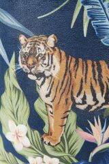 Cherry Jungle Tiger Gold Stool Ø35 cm