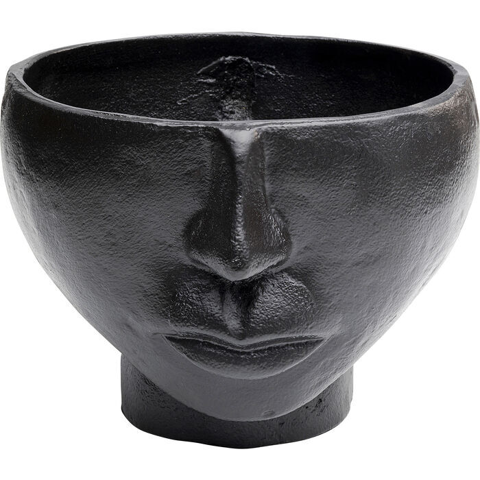 Vase Half Face Black 23cm