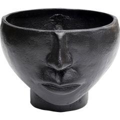 Vase Half Face Black 23cm