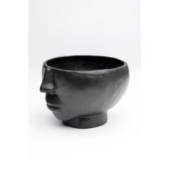 Vase Half Face Black 23cm