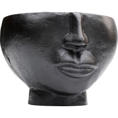Vase Half Face Black 23cm