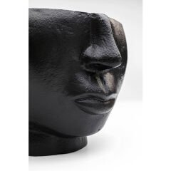 Vase Half Face Black 23cm