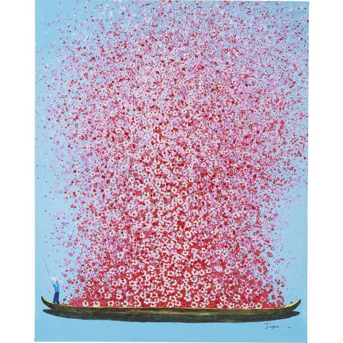 Flower Boat Pembe Mavi Tablo
