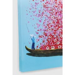Flower Boat Pembe Mavi Tablo