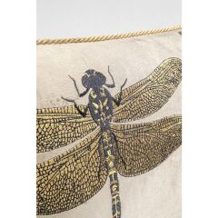 Cushion Glitter Dragonfly Brown 50x30 cm