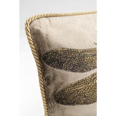 Cushion Glitter Dragonfly Brown 50x30 cm