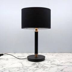 Grand Siyah Gold Metal Abajur