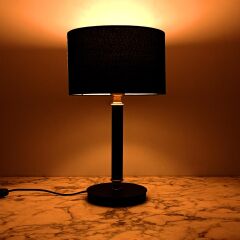 Grand Siyah Gold Metal Abajur