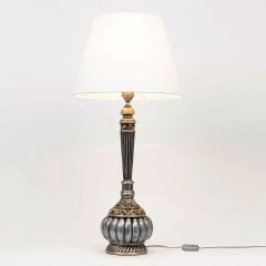 Polyester Gümüş Eskitme Abajur 5352