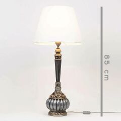 Polyester Gümüş Eskitme Abajur 5352