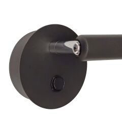 Silver Siyah Metal Okuma Lambası Aplik